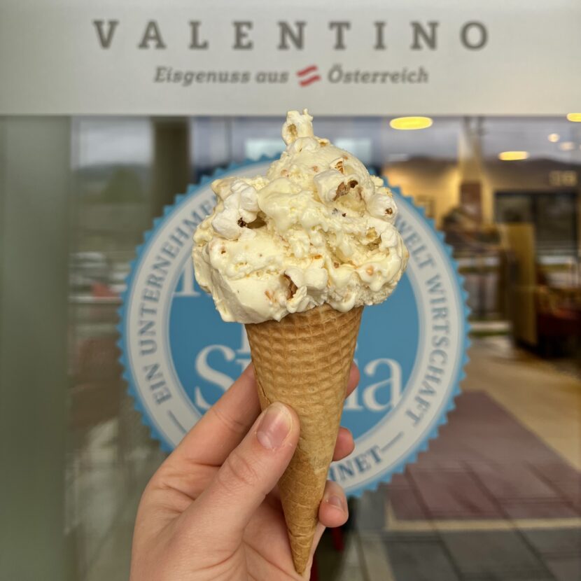 Popcorn Eis von Valentino Speiseeis Deutschlandsberg