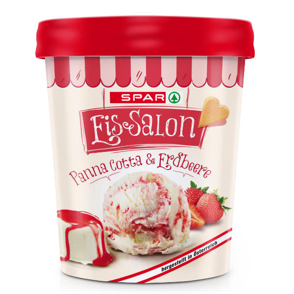 Spar Eis-Salon Panna Cotta & Erdbeere