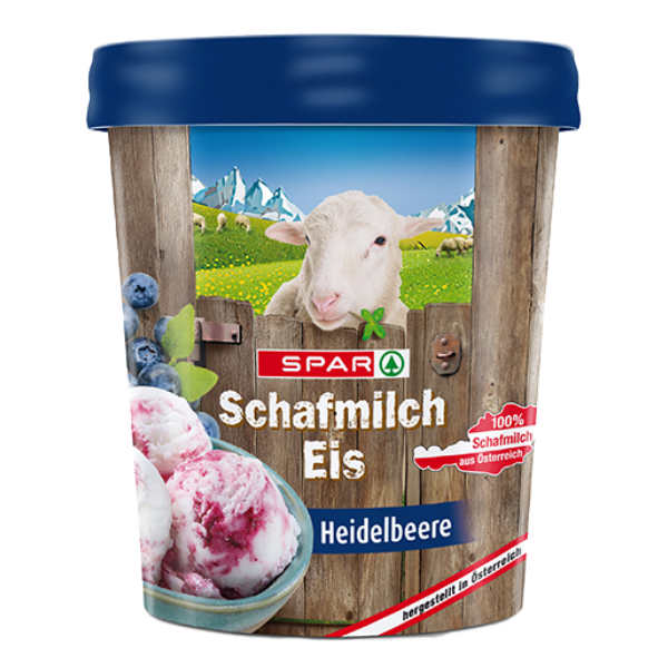 Spar Schafmilch Eis Heidelbeere